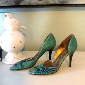 Green Nine West heels